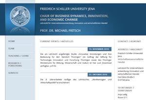 Universität Jena, Lehrstuhl für Unternehmensentwicklung